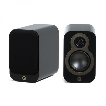 Q Acoustics 3010c Bookshelf Speakers Pair Satin Black Satin Black