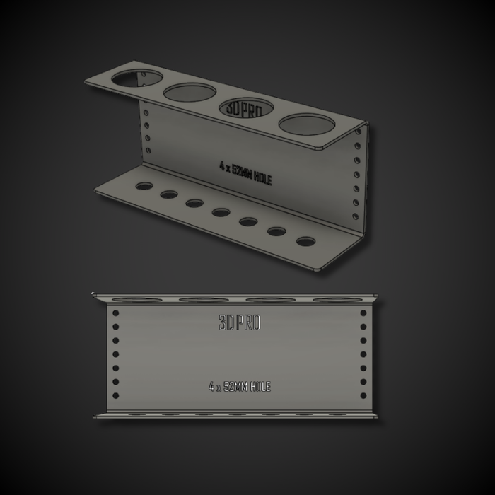 Quad Silicon Holder (Pack a Shelf)  with '3DPRO' branding on a dark gray background