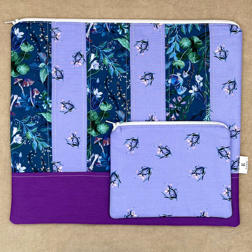 Quilted Midnight Forage - Medium Flat Project Bag