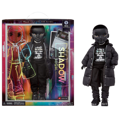Rainbow High Shadow High Rexx McQueen - Black Color Fashion Doll - shop.mgae.com