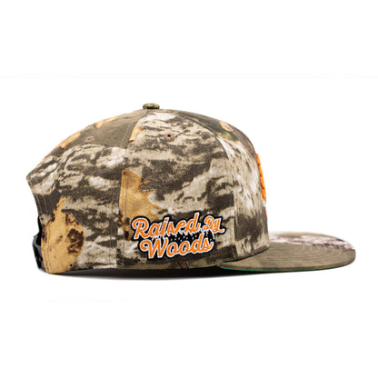 Raised By Woods Real Tree Camo Snapback Hat