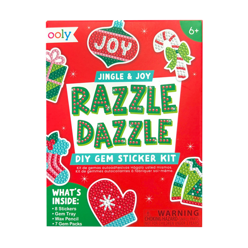 Razzle Dazzle Mini DIY Gem Sticker Kit - Jingle & Joy - 8 Stickers