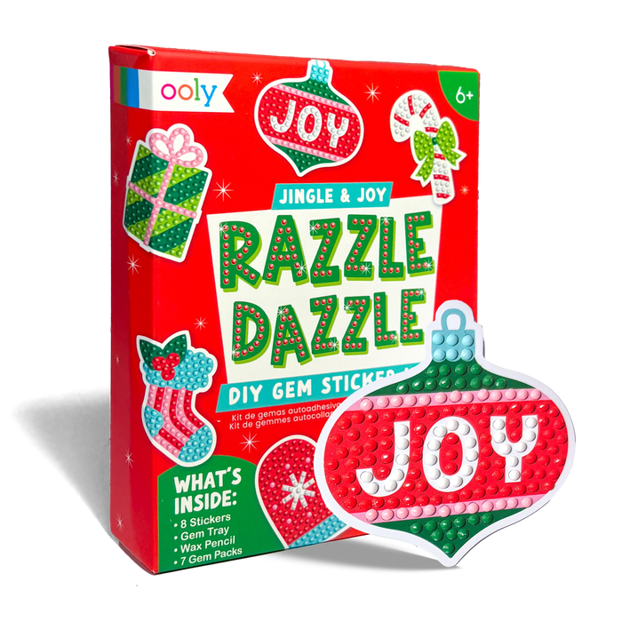 Razzle Dazzle Mini DIY Gem Sticker Kit - Jingle & Joy - 8 Stickers