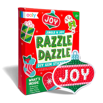 Razzle Dazzle Mini DIY Gem Sticker Kit - Jingle & Joy - 8 Stickers