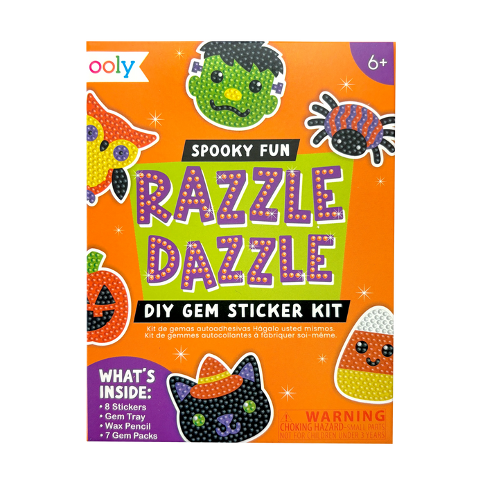 Razzle Dazzle Mini DIY Gem Sticker Kit - Spooky Fun - 8 Stickers