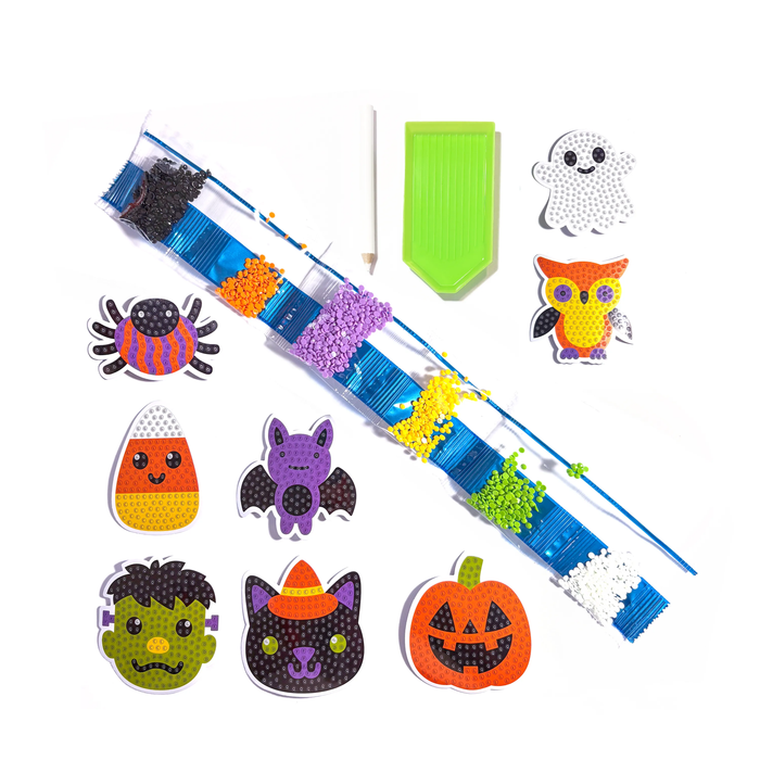 Razzle Dazzle Mini DIY Gem Sticker Kit - Spooky Fun - 8 Stickers