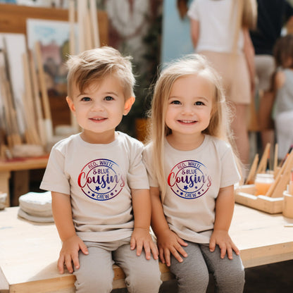 Red White and Blue Cousin's Crew 4th of July Matching T-Shirts