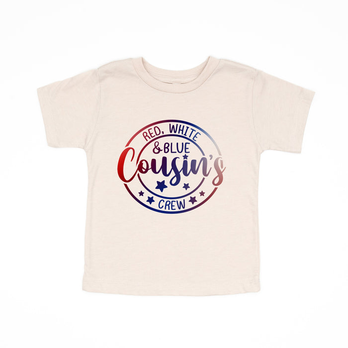 Red White and Blue Cousin's Crew 4th of July Matching T-Shirts