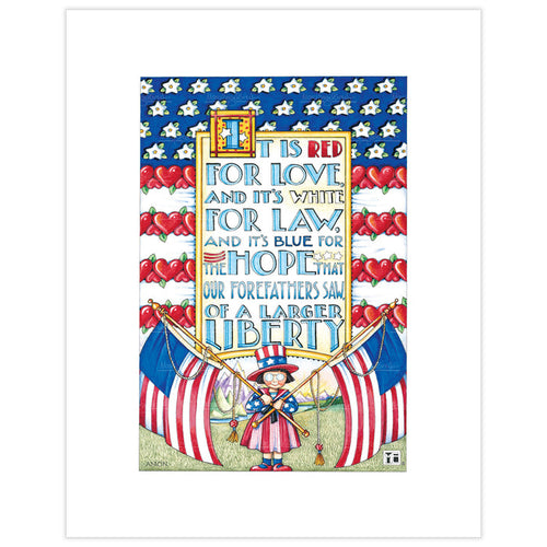 Red, White and Blue Liberty Fine Art Print