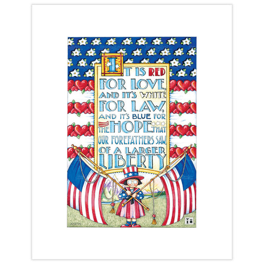 Red, White and Blue Liberty Fine Art Print