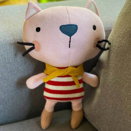 Remi Cat- Organic Fine Knit Stuffed Animal Baby Toy