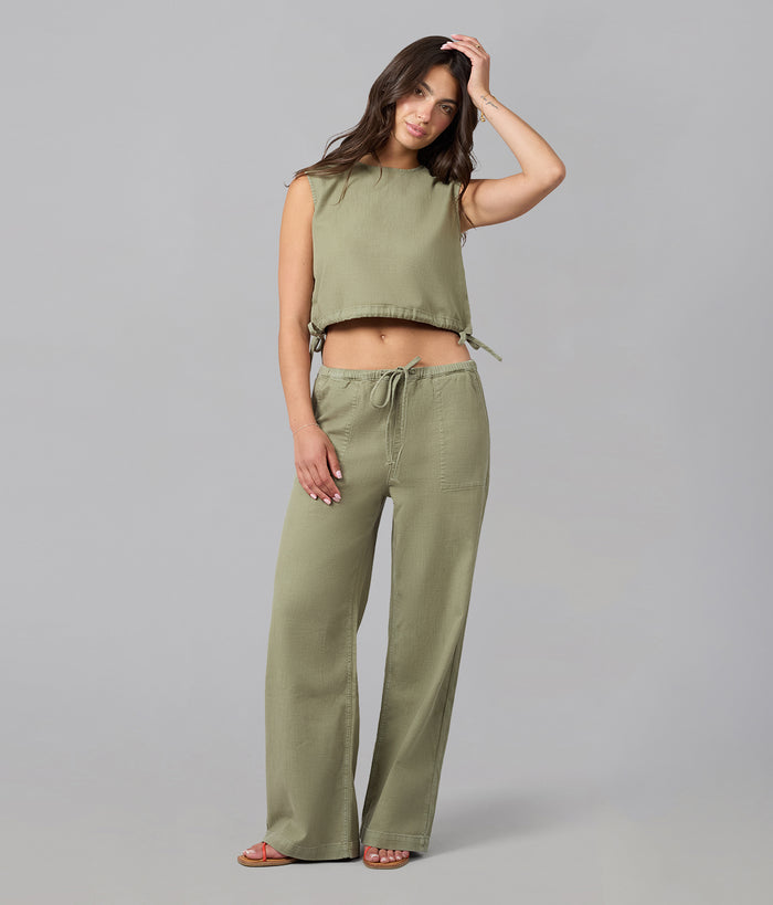REMY-WS Mid Rise Cotton Twill Trouser