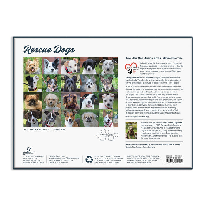 Rescue Dogs 1000 Piece Puzzle 1000 Piece Puzzles Danny & Ron's Rescue