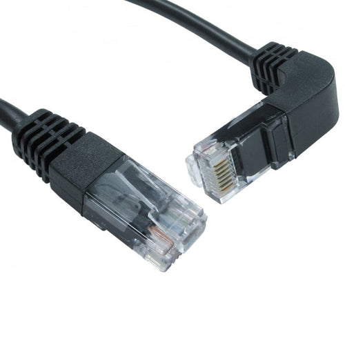 Right-Angled (Down) RJ45 Cat5e Ethernet LAN Cable - 2m by The Pi Hut - The Pi Hut