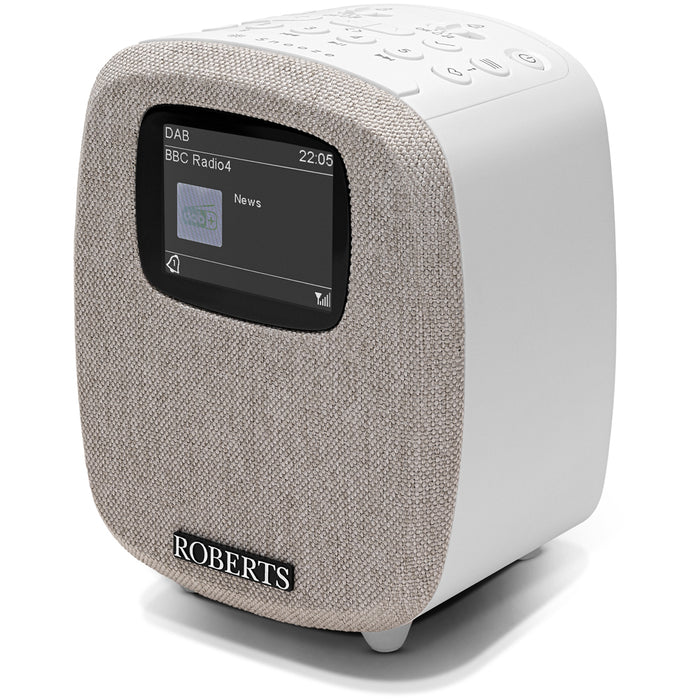 Roberts Ortus 5 DAB DAB+ FM RDS Bedside Radio with Bluetooth White White