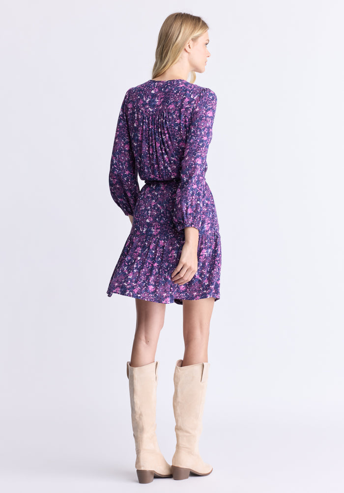 Buffalo Dresses Purple Woven Casual Dresses Keyhole Neckline Long-Sleeve