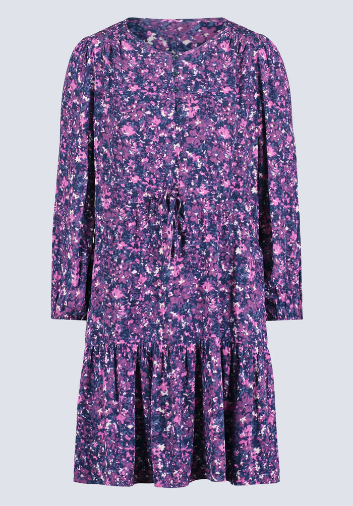 Buffalo Dresses Purple Woven Casual Dresses Keyhole Neckline Long-Sleeve