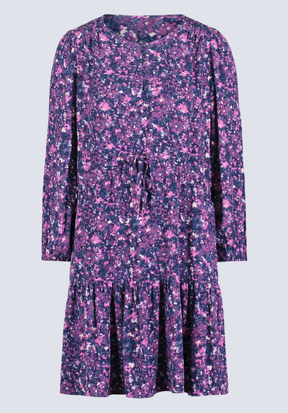 Buffalo Dresses Purple Woven Casual Dresses Keyhole Neckline Long-Sleeve