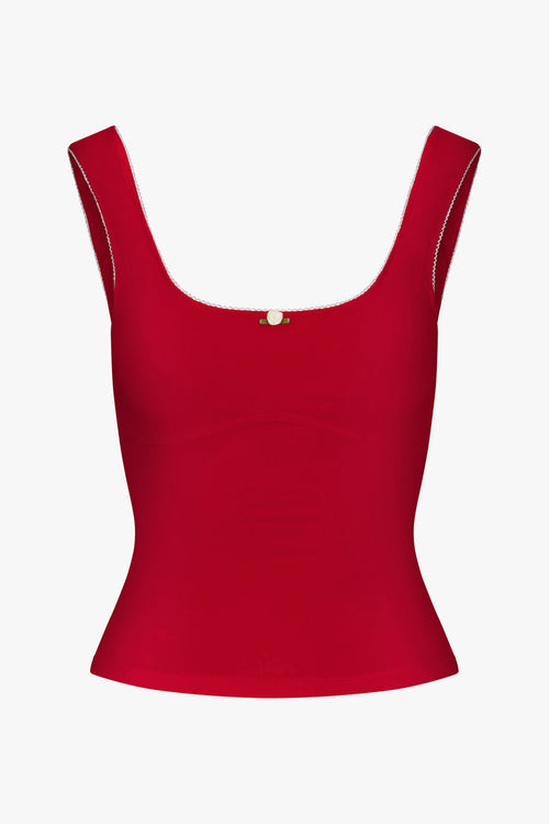 ROMANTIC TOP IN CHERRY