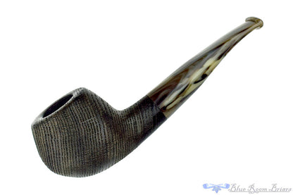 Blue Room Briars is proud to present this Ron Smith Pipe Bent Sandblast Morta Tomato with Acrylic