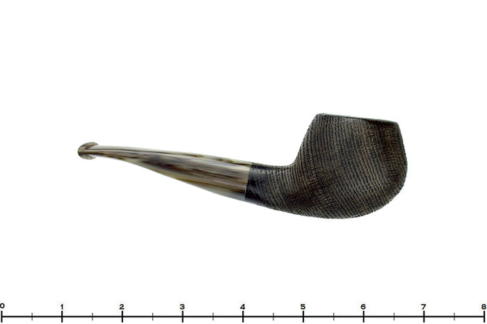 Blue Room Briars is proud to present this Ron Smith Pipe Bent Sandblast Morta Tomato with Acrylic