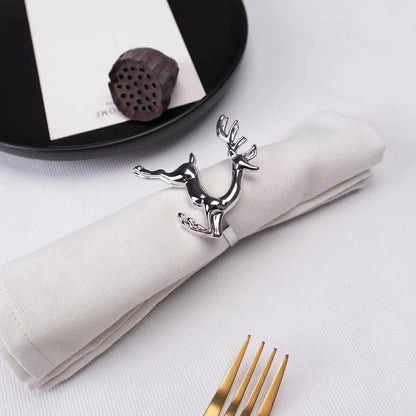 Rond de serviette Karaca Home Chevreuil 2 pièces, argent
