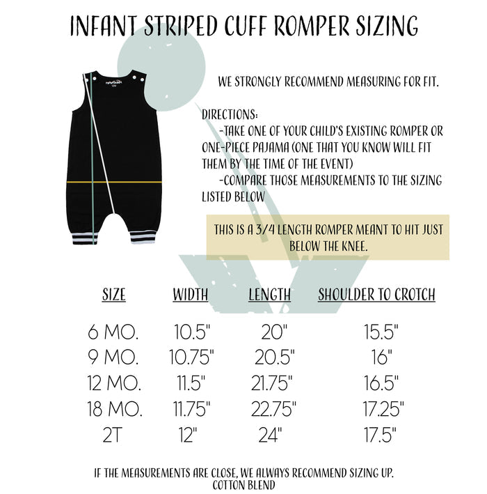 "Rookie of the Year" Basketball Romper with Striped Cuff