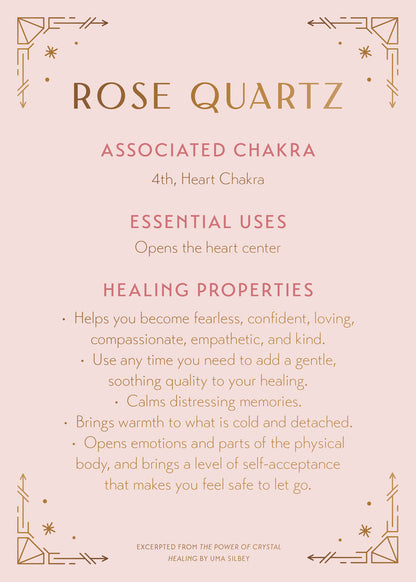 Rose Quartz Crystal Healing Scented Glass Candle