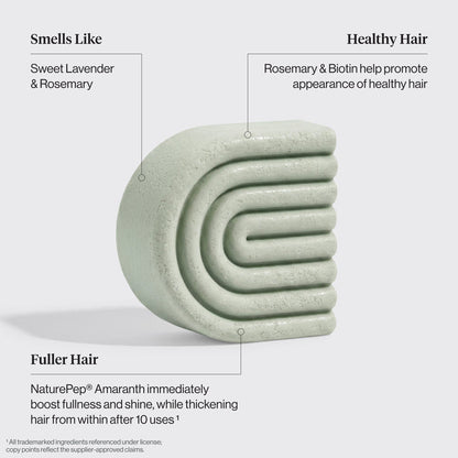 KITSCH Rosemary & Biotin Volumizing Conditioner Bar ingredients – rosemary, biotin, and amaranth protein for thicker, fuller hair