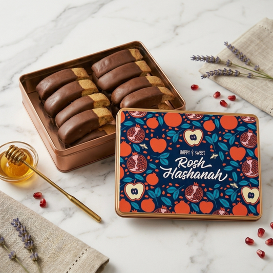 Rosh Hashanah Biscotti Gift Tin