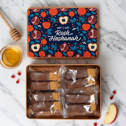 Happy and Sweet Rosh Hashanah Biscotti Gift Tin