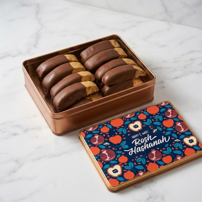 DM Snacks Rosh Hashanah Biscotti Gift Tin