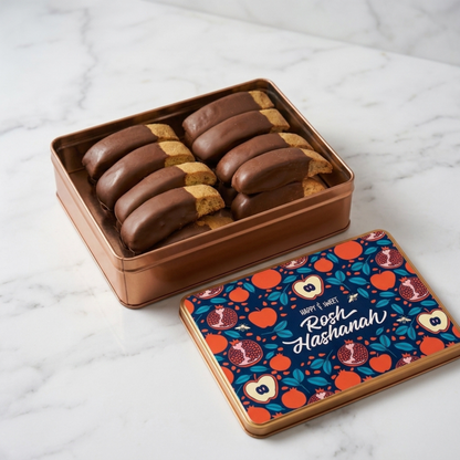 DM Snacks Rosh Hashanah Biscotti Gift Tin