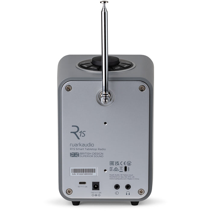 Ruark R1S Premium DAB DAB+ FM Bluetooth USB Digital Smart Radio Charcoal Black
