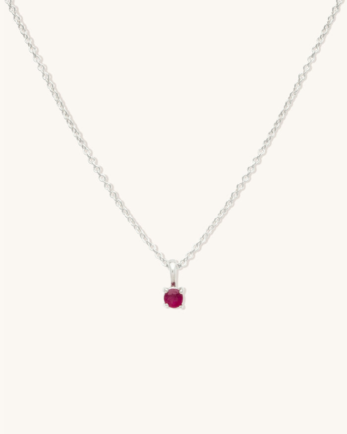 Ruby Birthstone Necklace