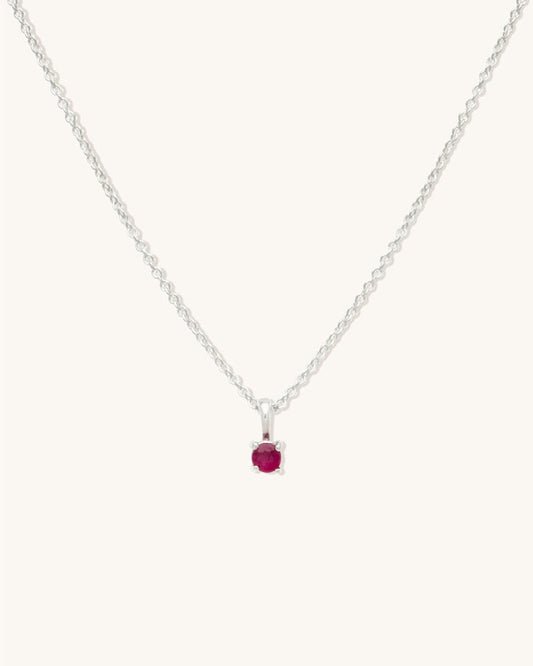 Ruby Birthstone Necklace