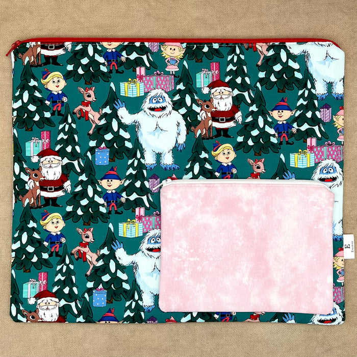 Rudolph & Friends - Medium Flat with Coordinating Notions Pouch