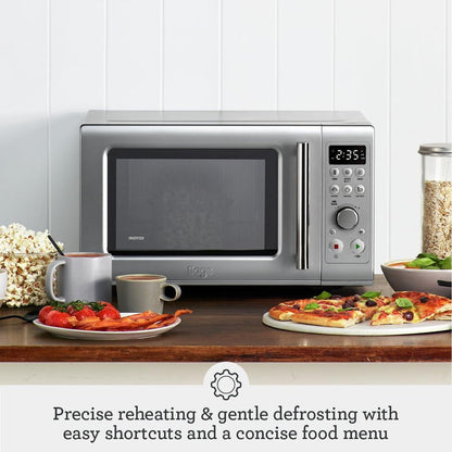 Sage the Compact Wave Soft Close Microwave Oven, Silver | SMO650SIL4GEU1 Sage Microwave Euronics Ireland