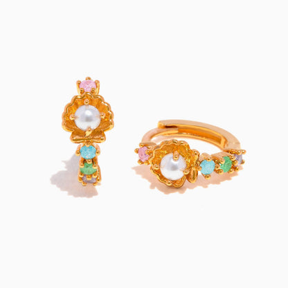 Saltwater Pearl Hoops
