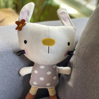 Sam Bunny- Organic Fine Knit Stuffed Animal Baby Toy