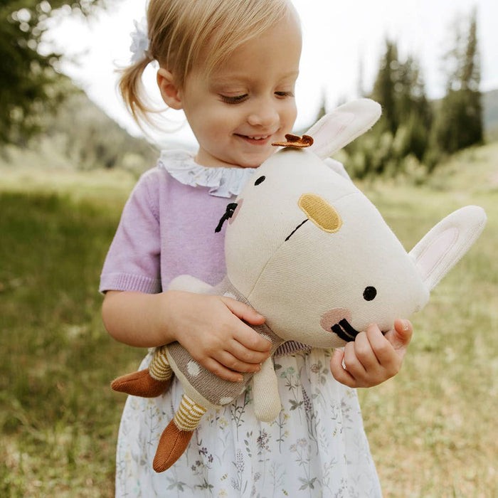 Sam Bunny- Organic Fine Knit Stuffed Animal Baby Toy