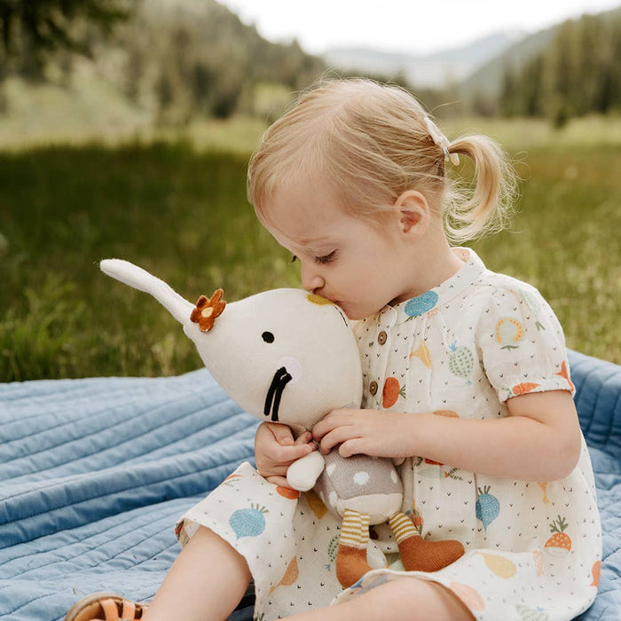 Sam Bunny- Organic Fine Knit Stuffed Animal Baby Toy