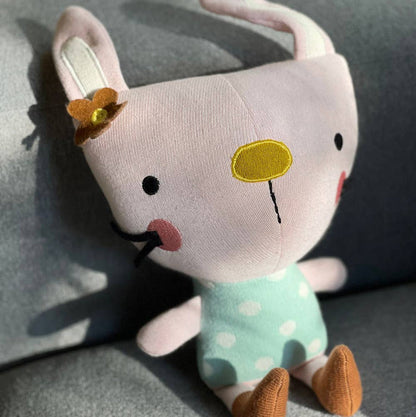 Sam Bunny- Organic Fine Knit Stuffed Animal Baby Toy