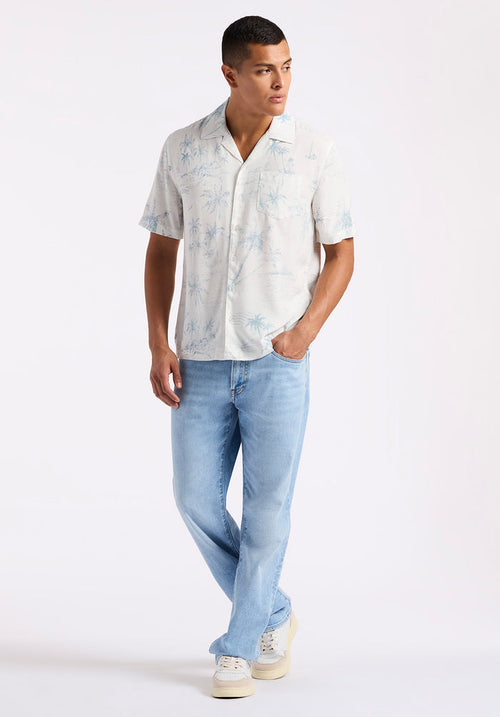 Buffalo Men Shirts White Woven Woven Long Sleeve Short-Sleeve Silhouette Lightweight Woven Feel