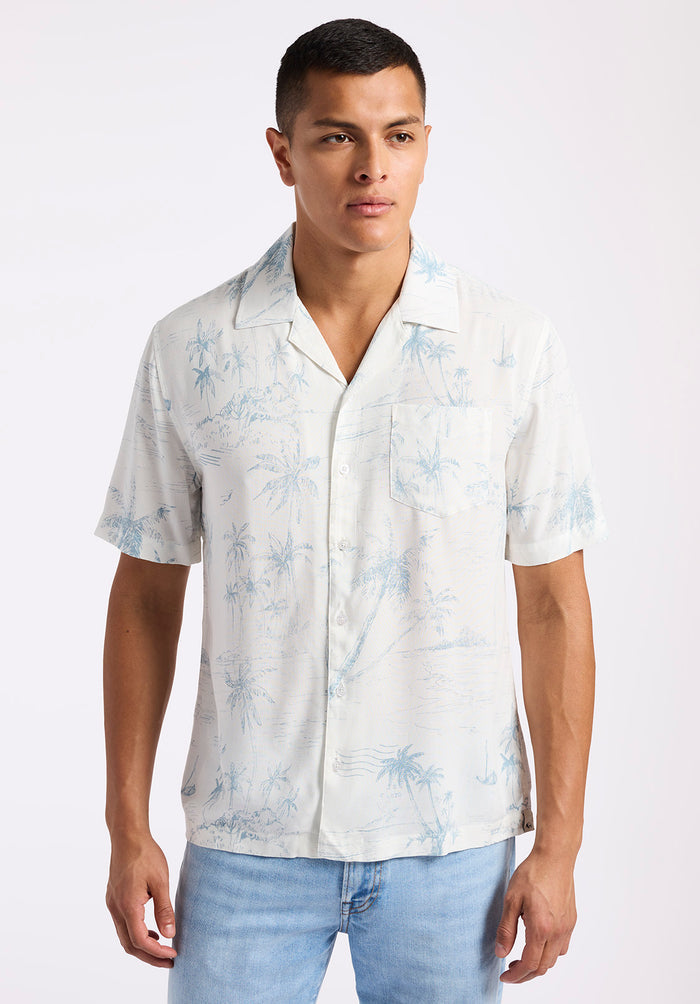 Buffalo Men Shirts White Woven Woven Long Sleeve Short-Sleeve Silhouette Lightweight Woven Feel