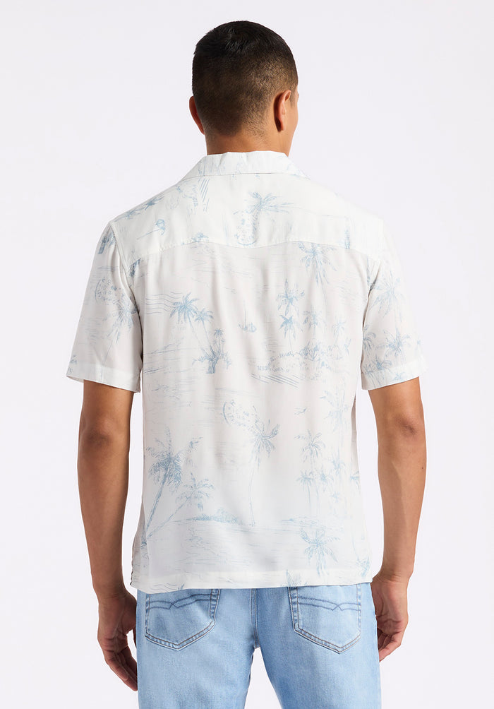 Buffalo Men Shirts White Woven Woven Long Sleeve Short-Sleeve Silhouette Lightweight Woven Feel