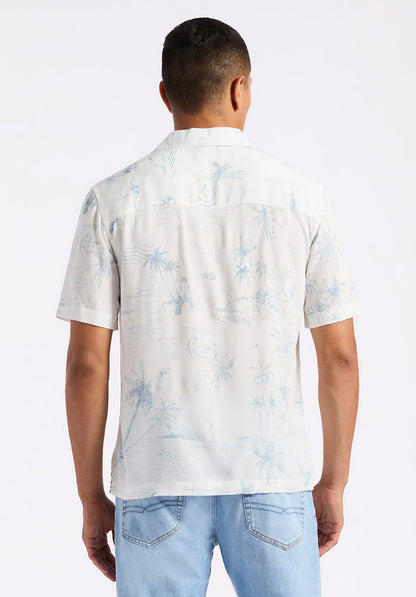 Buffalo Men Shirts White Woven Woven Long Sleeve Short-Sleeve Silhouette Lightweight Woven Feel