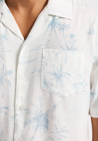 Buffalo Men Shirts White Woven Woven Long Sleeve Short-Sleeve Silhouette Lightweight Woven Feel