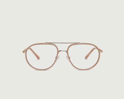 Toasted Peach::Santiago Eyeglasses pilot nude metal front
