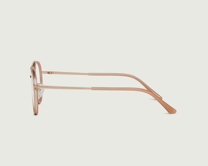 Toasted Peach::Santiago Eyeglasses pilot nude metal side